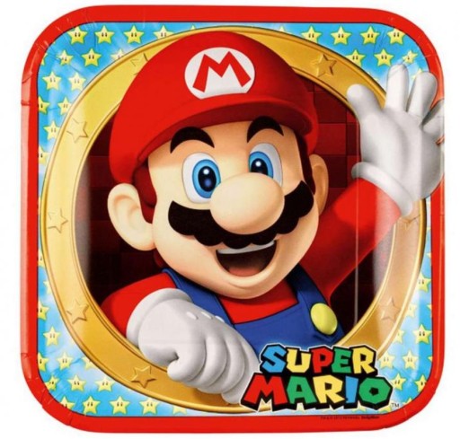 SUPER MARIO narodeninové taniere 8 kusov Narodeninové