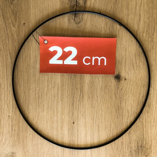 Čierny prsteň lapač snov 22 cm - lapač snov