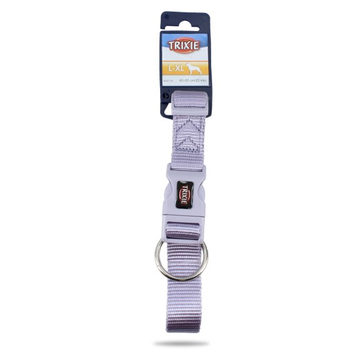 Prémiový obojok, pes, svetlá lila, S–M: 30–45 cm/15 mm