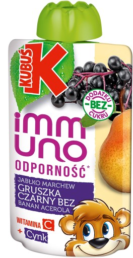 KUBUŚ Immuno Immunity Hruška Mousse Čierna baza 100g