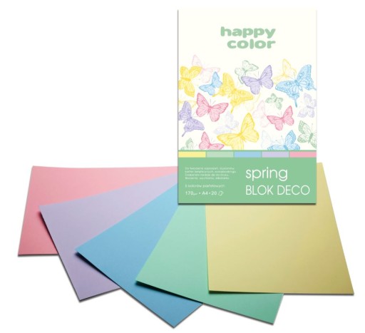 A4 Happy Color blok 5 jarných farieb