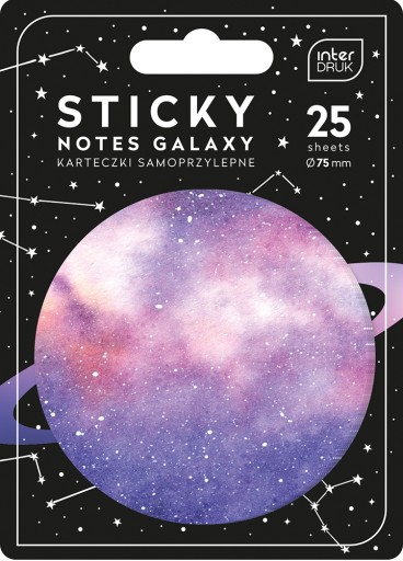 Samolepiaci zápisník GALAXY Space Planets 25 ks