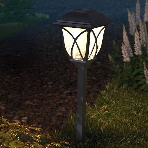 SOLÁRNA LAMPA LED ZÁHRADNÁ LAMPIÓNA, solárna, 45 cm, krištáľová dekorácia