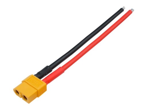 Zásuvka XT60 FEMALE s 10CM vodičmi AWG14