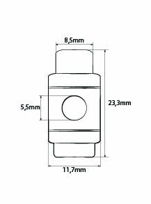 Koniec šnúrky STOPPER regulátor SILVER