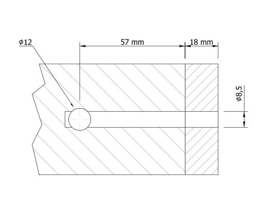 Skrutka T-skrutka M8x80 valčeková matica