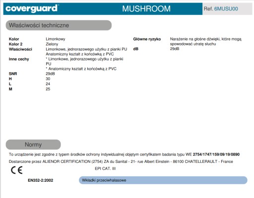 COVERGUARD MUSHROOM LINE ZARÁŽKY 50 párov