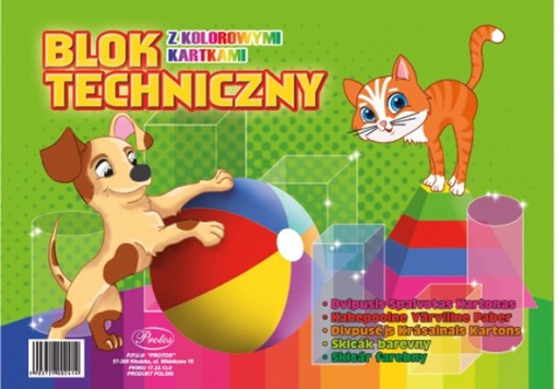Farebný technický blok A4 Protos