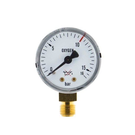 Kyslíkový manometer 0-16 barov, pracovný Magnum 1/4