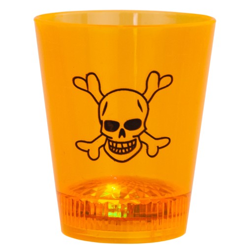HALLOWEEN LED SKLENENÁ LEBKA TEKVICA
