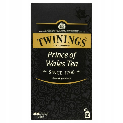Čierny čaj Twinings Prince of Wales 25 kusov