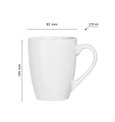 GLASMARK Bruno hrnček 300ml BIELY