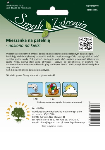 Semená na klíčky, zmes na panvicu, 30g