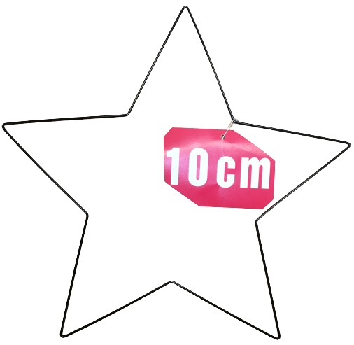 ČIERNA kovová hviezda - lapač snov/makramé 10cm