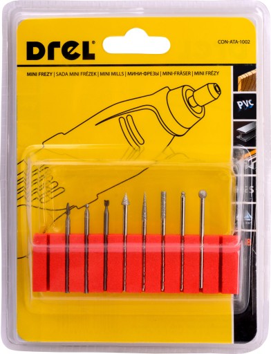 Sada čelných fréz 2,4 mm - 8 ks