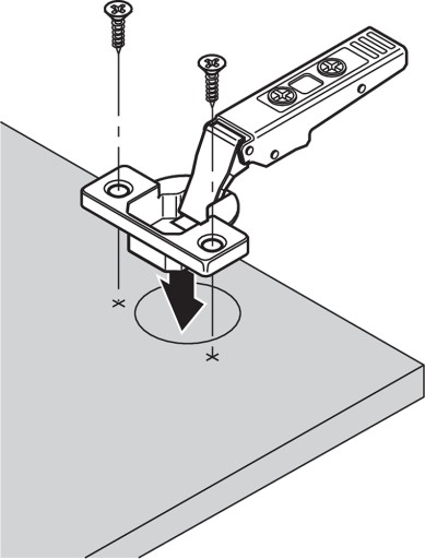 BLUM 70M2550 TIP-ON nasadzovací záves + vedenie