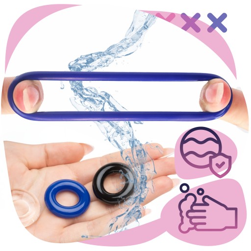 pohlavné krúžky ERECTION RINGS upínacie pre PENIS a SEMENNÍKY sada 3v1