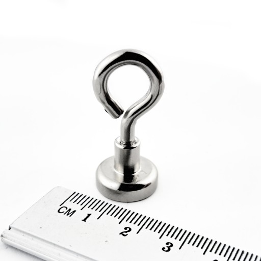 SILNÝ NEODYMIOVÝ MAGNET 16 MM SO STROPNÝM HÁKOM