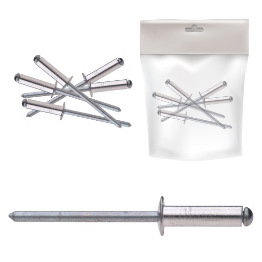 Trhací nit z hliníkovej ocele 4 x 12 mm - 50 ks