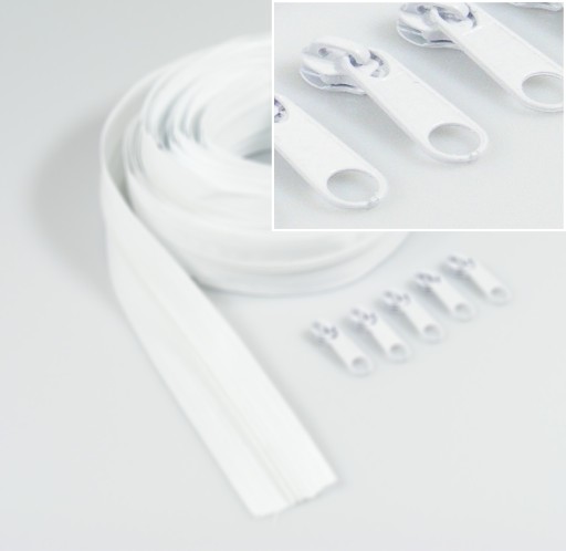 3mm páska na zips, zips + 3x zips.