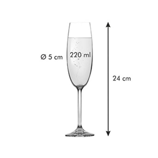 CHARLIE pohár na šampanské 220 ml