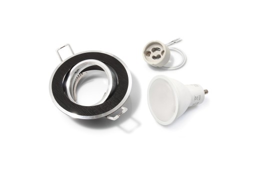SET ČIERNE HALOGÉNOVÉ SVIETIDLÁ + LED 9W + GU10