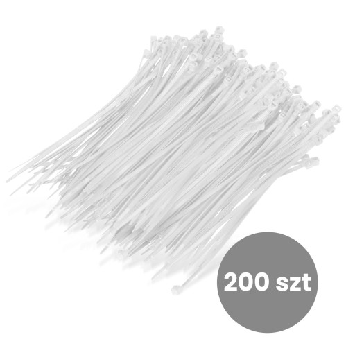 200x sťahovacie pásky Káblové pásky Zipsy 2,5 x 160 mm Silné UV sťahovacie pásky