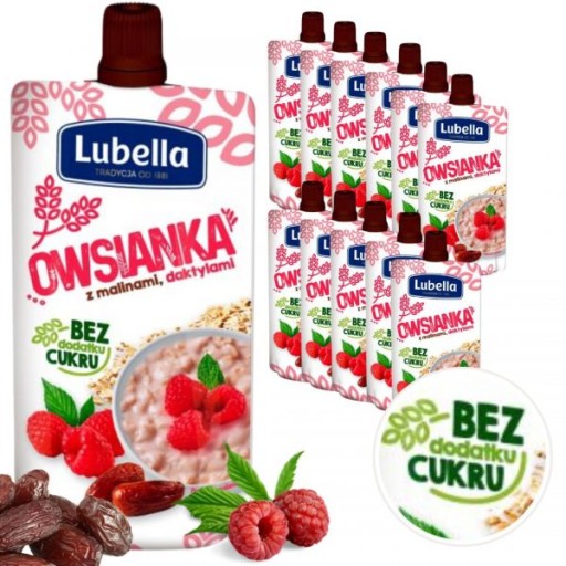 Lubella Ovsené vločky s malinami a datľami 100 g
