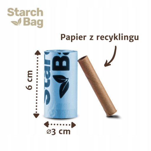 STARCHBAG BIO vrecká na exkrementy 1 rolka (15 sáčkov)