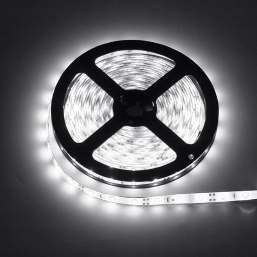 VODEODOLNÝ RGB SMD LED PÁS 5M STUDENÝ BIELY DIAĽKOVÝ OVLÁDAČ PRE KNIHOVNICE POLICE SKRIŇKA