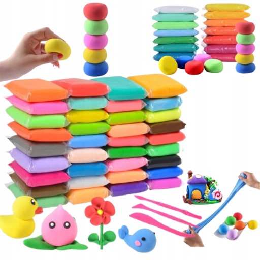 MAGICAL PLASTICINE FOAM POLYMER HROMADNÁ PENA SET XXL 36 kusov