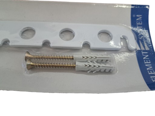 Nástenný sklopný vešiak na oblečenie, 30 cm, Element System, biely kov