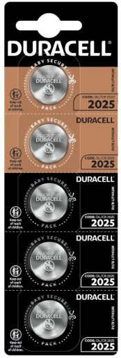 Duracell lítiová gombíková batéria CR2025 3V x 5 ks