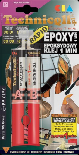 Bezfarebné epoxidové lepidlo 2x3ml D3Y