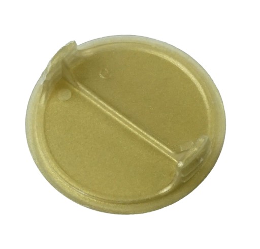 Plastový uzáver, priemer 40 mm, zlatý, na 2 listy