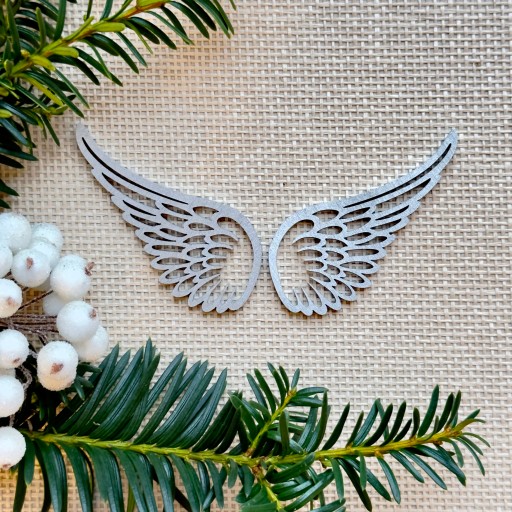 Anjelské anjelské krídla Silver 3 páry Single 8cm
