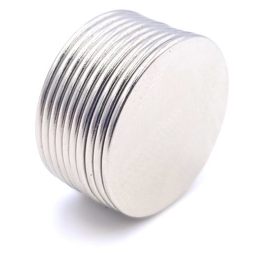 VALEC NEODYMOVÝ MAGNET 20x1 mm SILNÝ, okrúhly, kotúčový, HUNTER - 10 KS