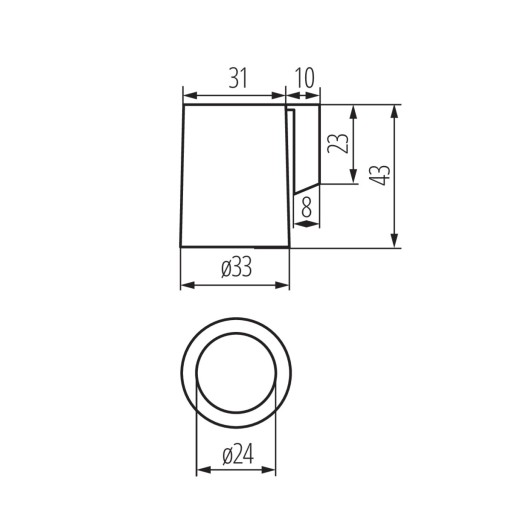 Keramický držiak lampy KANLUX E14 pre žiarovku E14-F HLDR s malým závitom