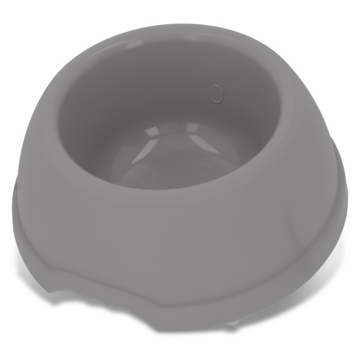 Plastová miska pre psov L, 1,3L, šedá, priem 24,5 cm,