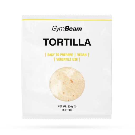 PŠENIČNÁ TORTILLA NA BURRITO WRAPS NÁPLATY NACHOS WRAPS VEGAN - GymBeam 330g