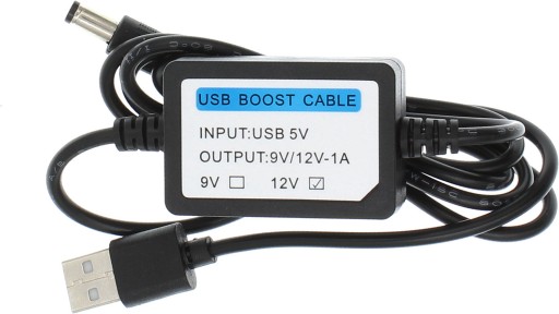 Adaptér USB Converter DC Plug 5,5x2,1 5V 12V 1A