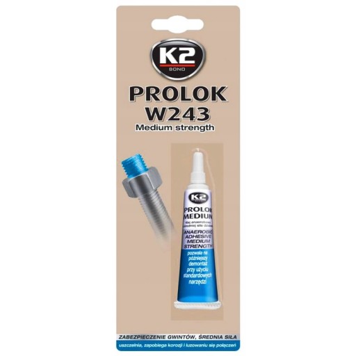 K2 PROLOK STREDNÁ SILNOSŤ SO Skrutkovacím závitom LEPIDLO STREDNÁ SILNOSŤ BEZPEČNOSŤ VÝKON