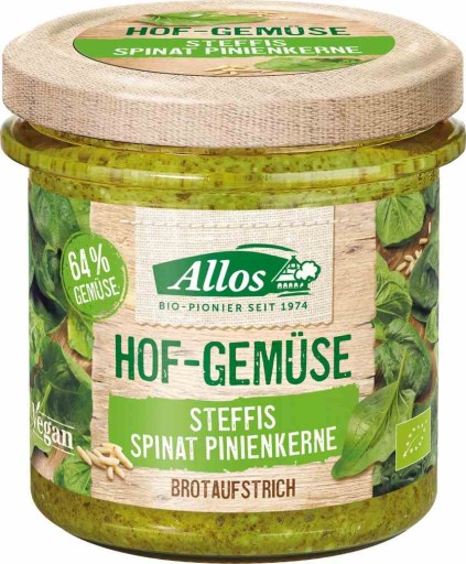 ZELENINOVÁ PASTA SO ŠPENÁTOM A píniovými orieškami, BEZLEPKOVÁ, BIO 135 g