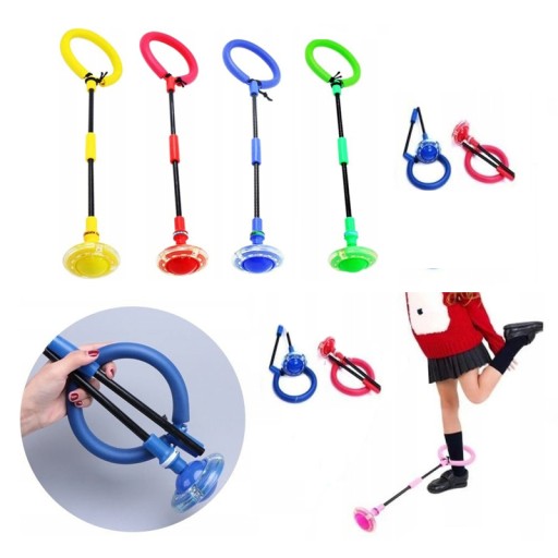 Švihadlo na nohy Hula hoop so svietiacim krúžkom, skladacie