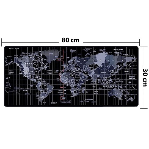 VEĽKÁ PODLOŽKA POD MYŠ MAPA SVETA KANCELÁRIA 80x30 GAMING