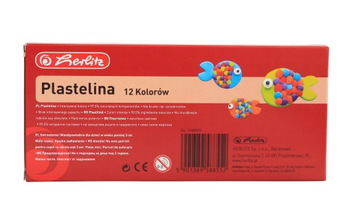 Plastelína 12 farieb Herlitz 9588559