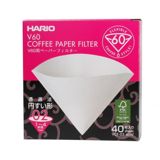 Papierové filtre Hario 40 kusov V60 02 pre Dripa Ha