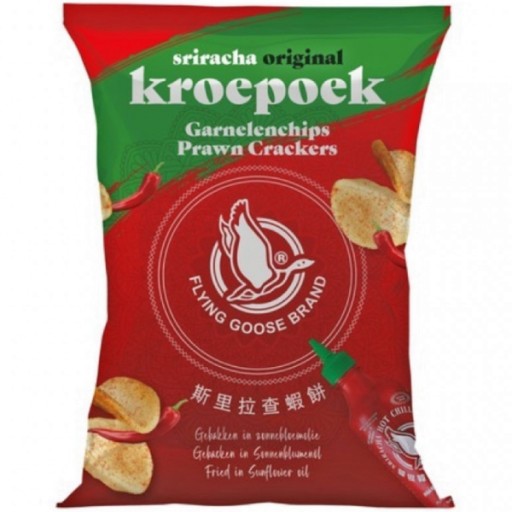 Pikantné krevetové lupienky Sriracha 80g