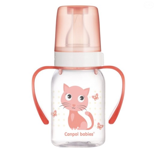 Canpol 120ml CUTE ANIMALS úzka fľaša s rúčkou