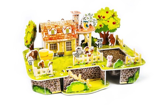3D penové puzzle so semienkami na siatie Fun4Kids Harmony House